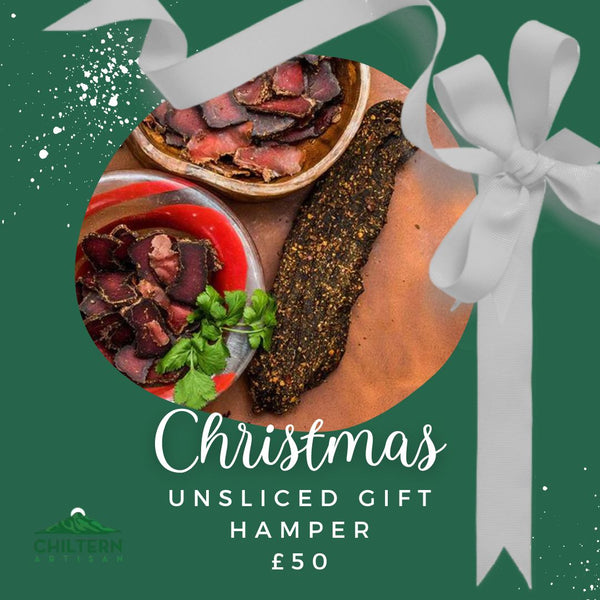 Christmas Hamper £50 Unsliced Biltong and Droewors